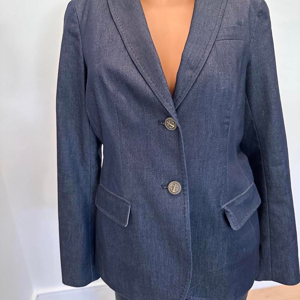 Talbots nautical navy blazer